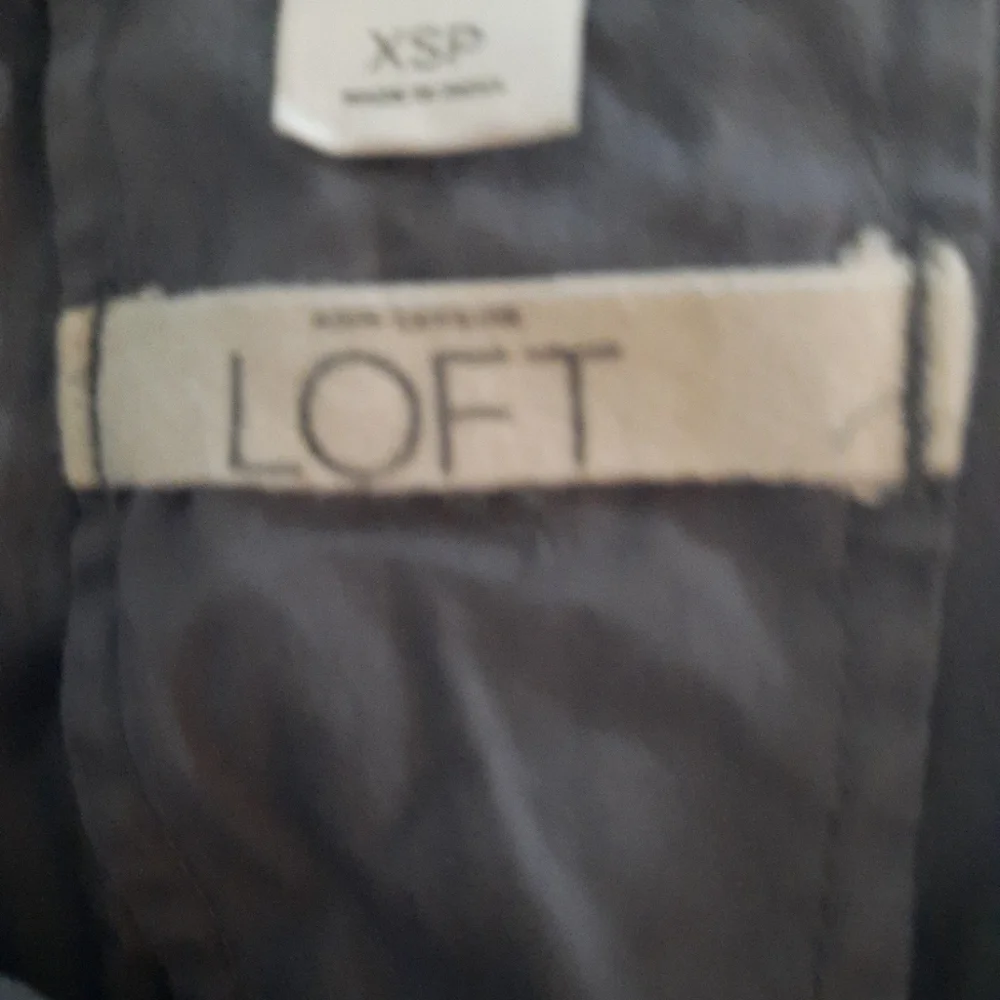 Casual Loft XSP Button Front Collared Coat Jacket Blue Cotton Drawstring…